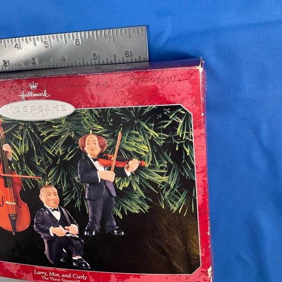 NWT 1998 Hallmark Keepsake The Three Stooges Larry, Moe, and Curly ornaments - Picture 9 of 14